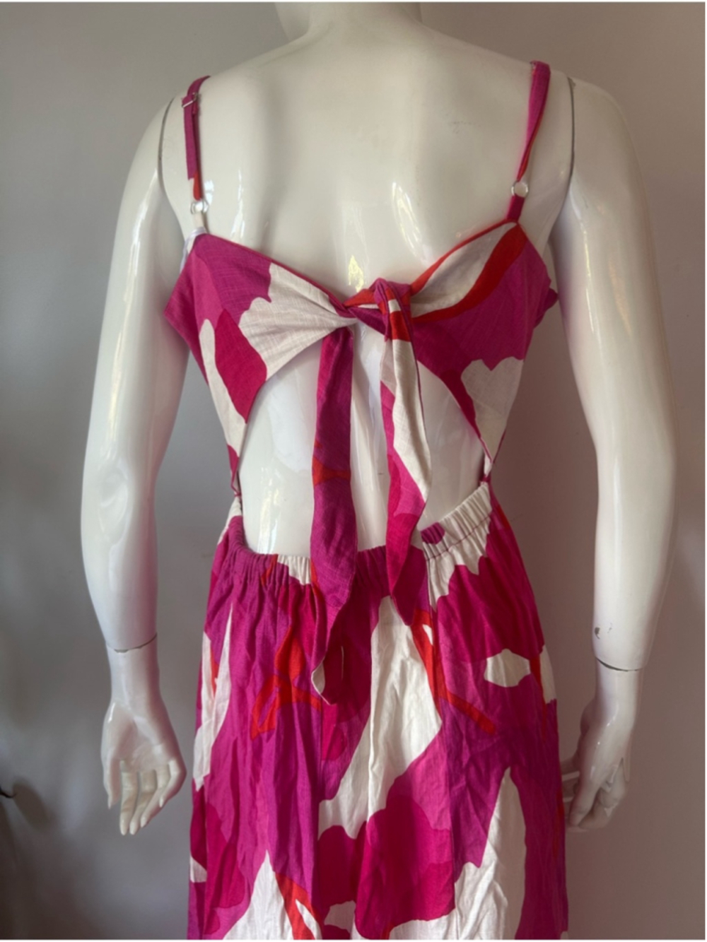 1. State Fuchsia and White Abstract Print Maxi Dress - Picture 4 of 7